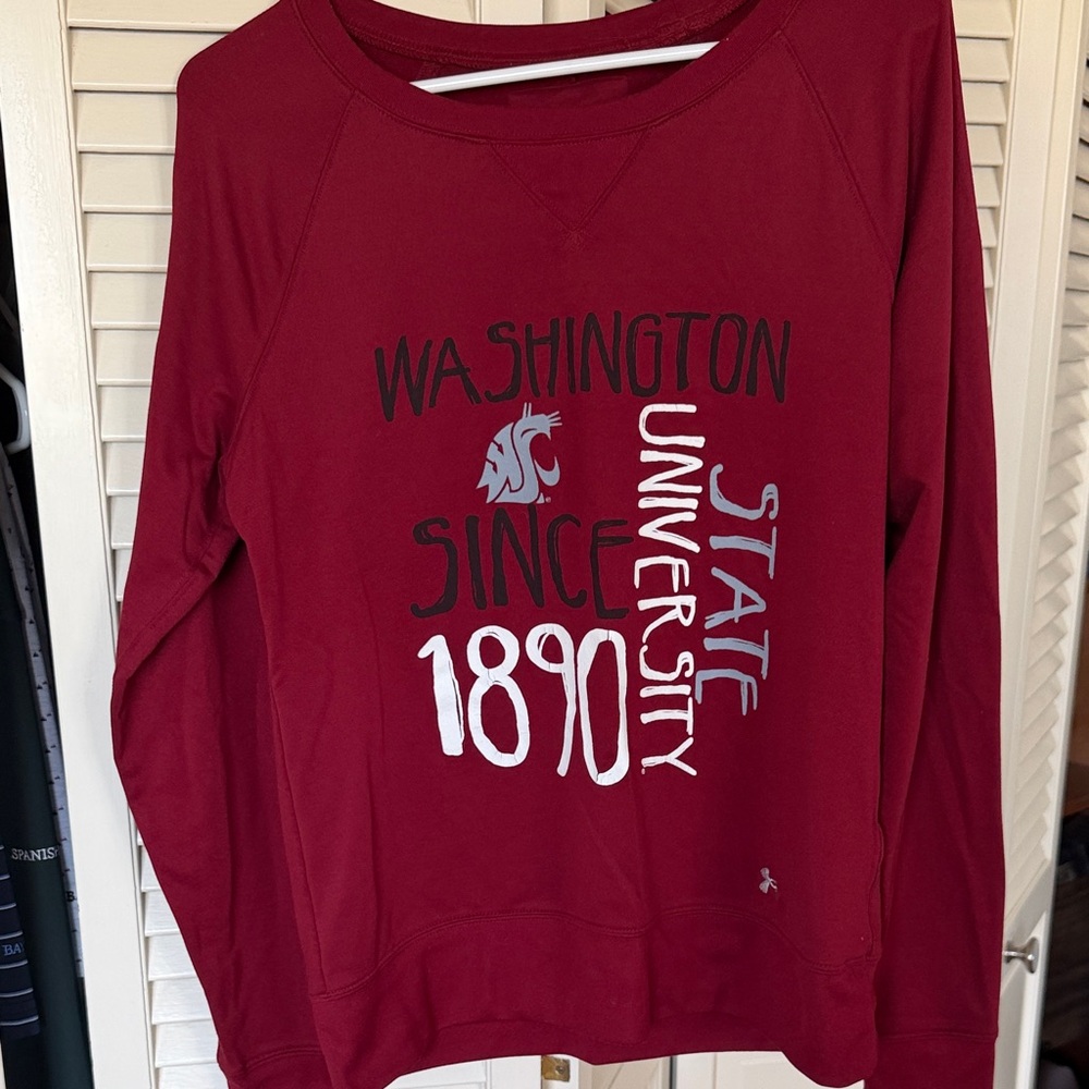 Washington State University Women's crimson Under Armour long sleeve